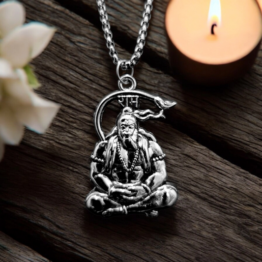 Lord Hanuman Pendant with Ram Name Necklace