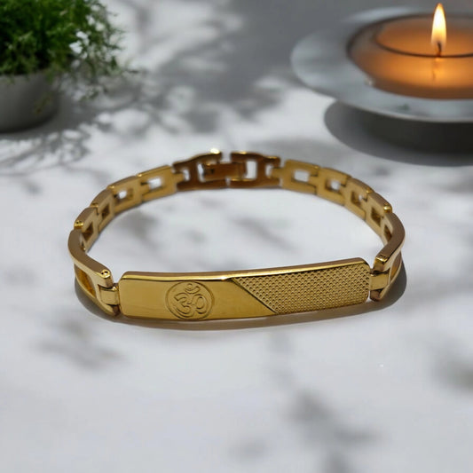 Premium Gold-Plated Om Bracelet for Her