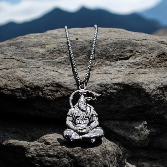 Lord Hanuman Pendant with Ram Name Necklace