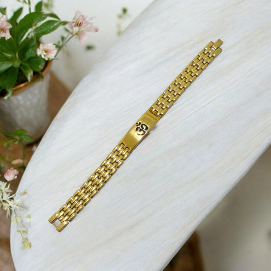 Premium Gold-Plated "Om" Bracelet