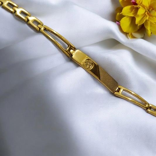 Premium Gold-Plated Om Bracelet for Her