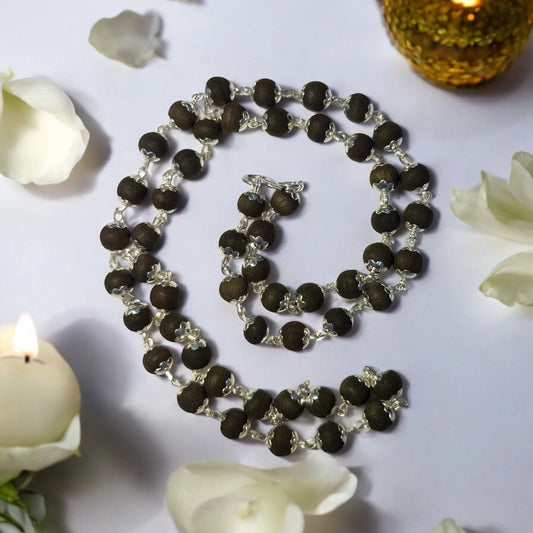 Karungali Silver-Plated Mala
